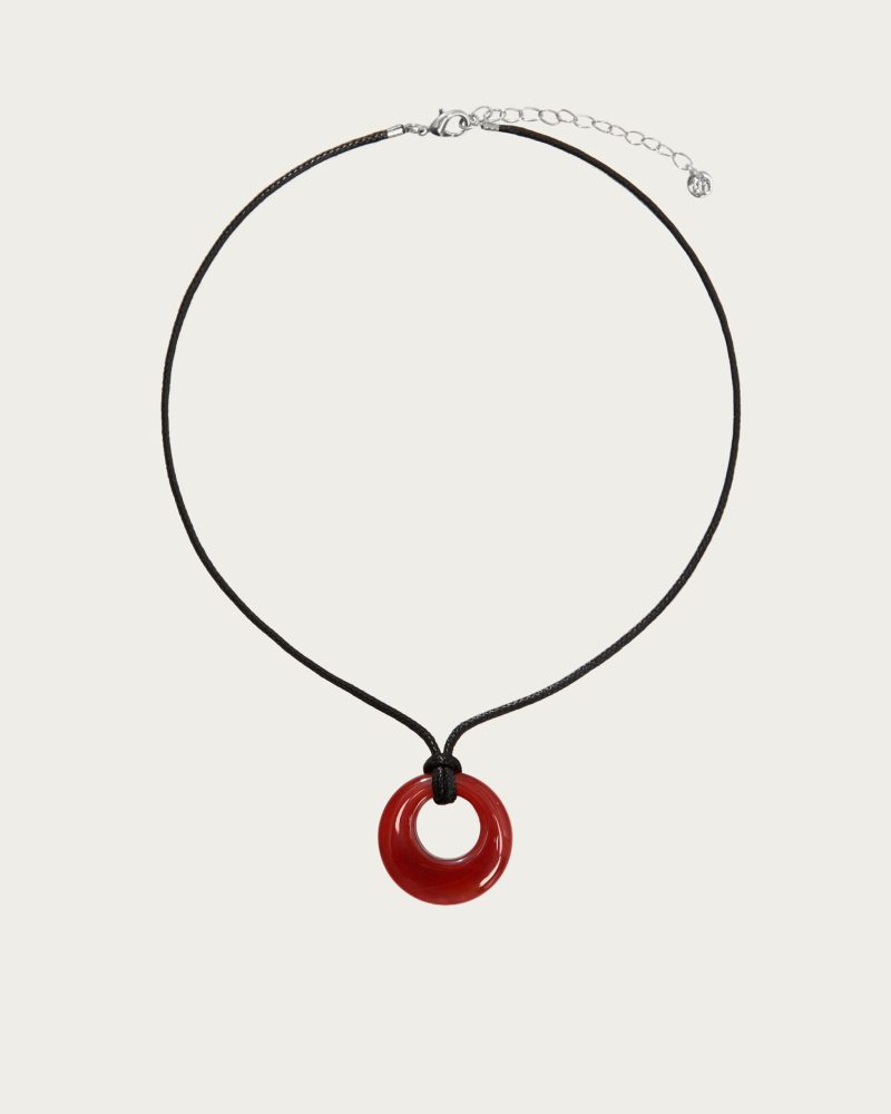 Carnelian Cord Necklace - 图片 4