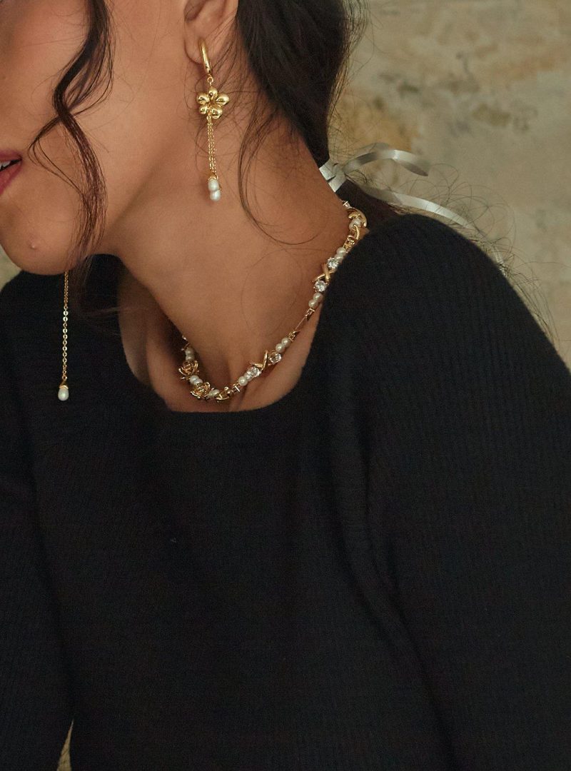 Camille Flower Drop Earrings - 图片 2