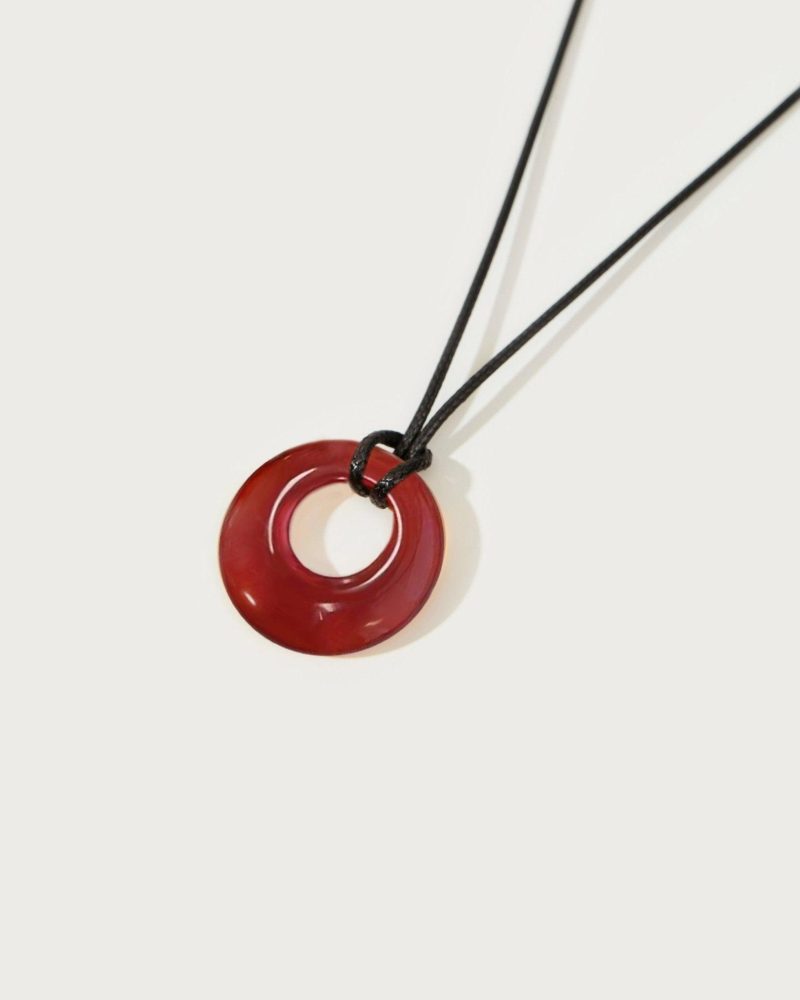 Carnelian Cord Necklace - 图片 3