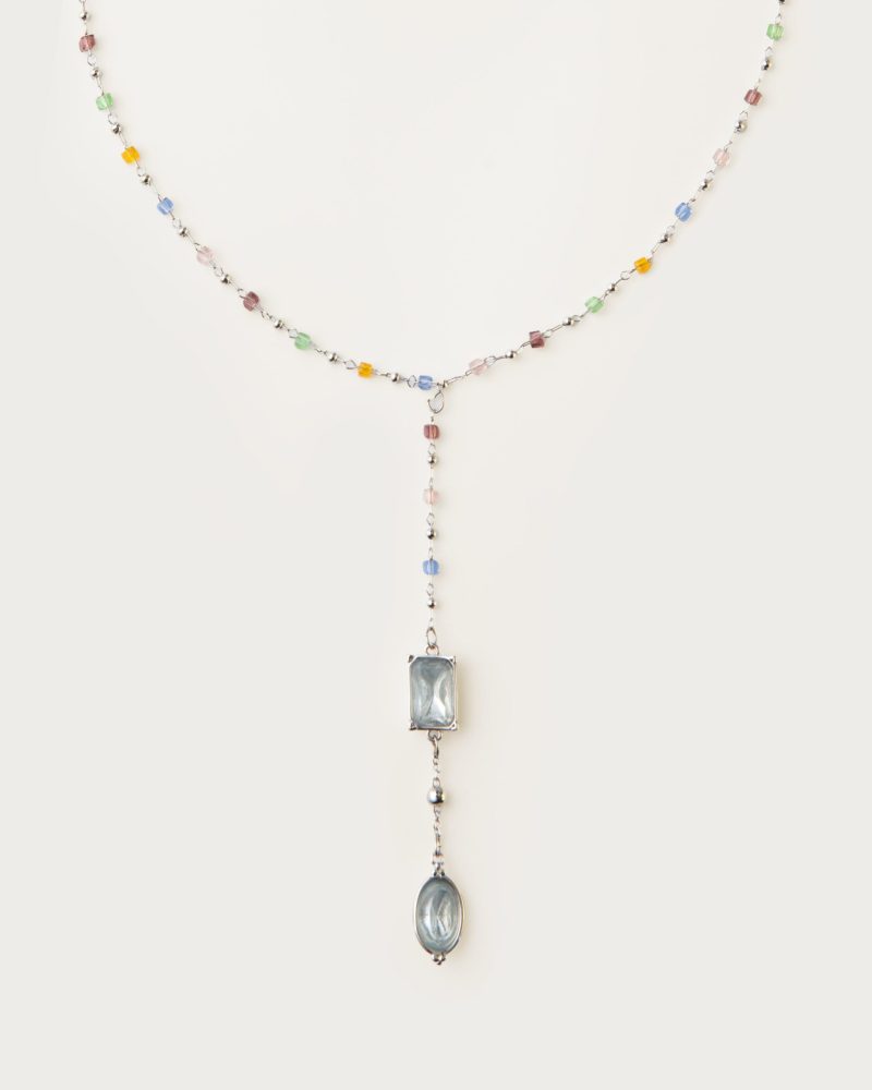Celestial Lariat Necklace in Silver