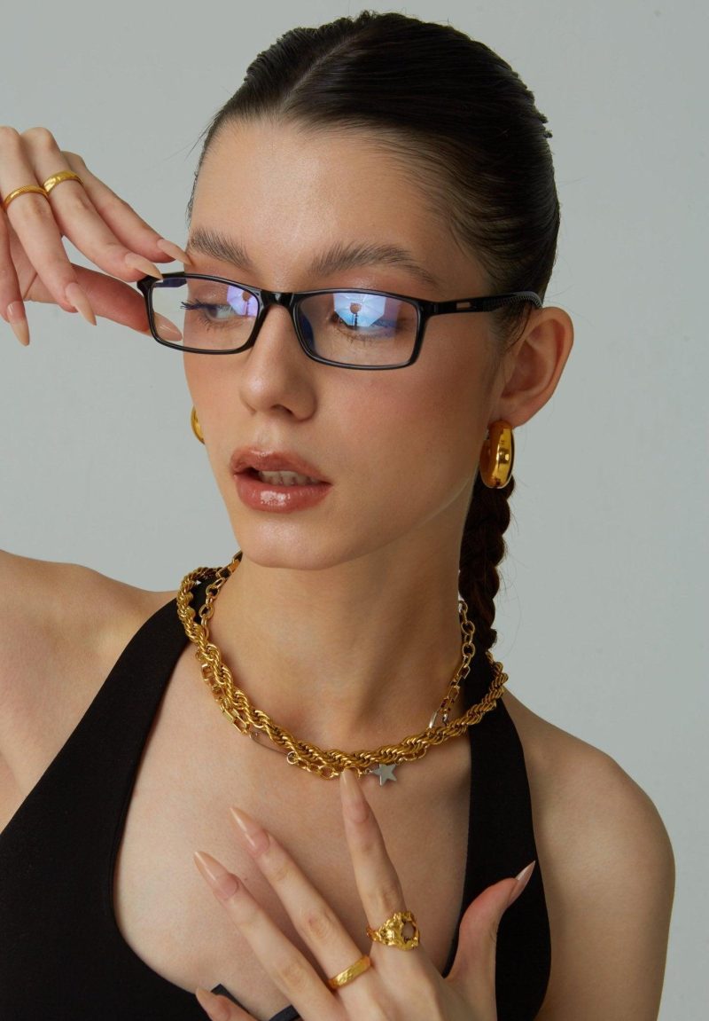Lola Chunky Hoop Earrings | Waterproof 18k Gold Plated - 图片 3
