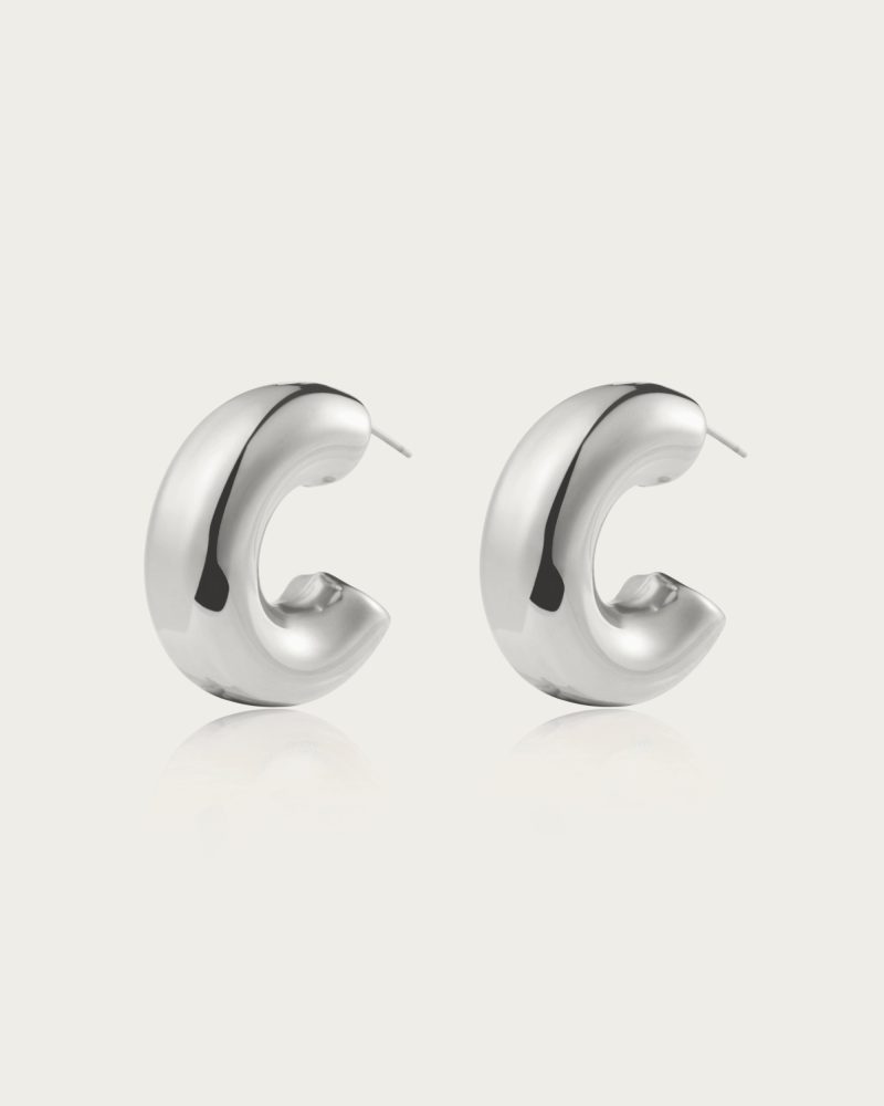 Lola Chunky Hoop Earrings | Waterproof 18k Gold Plated - 图片 4