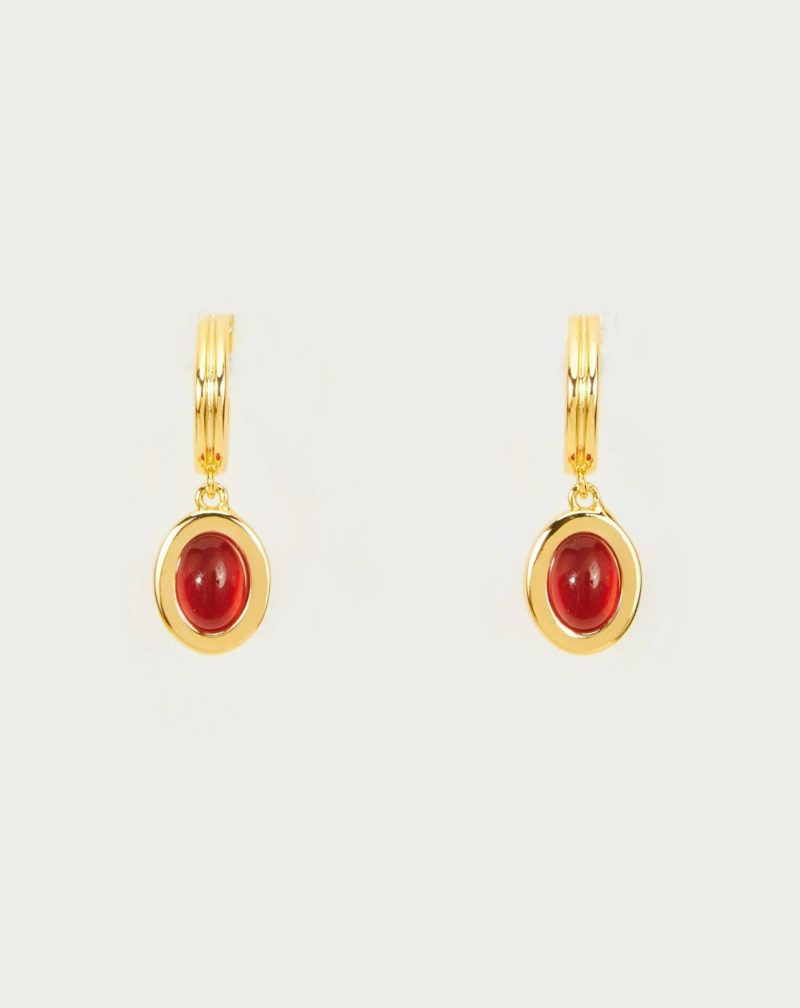 Devon Earrings in Carnelian