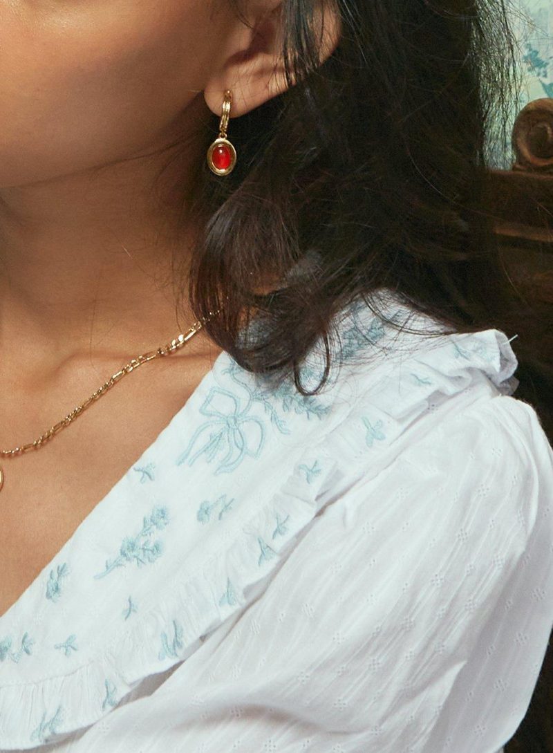 Devon Earrings in Carnelian - 图片 2