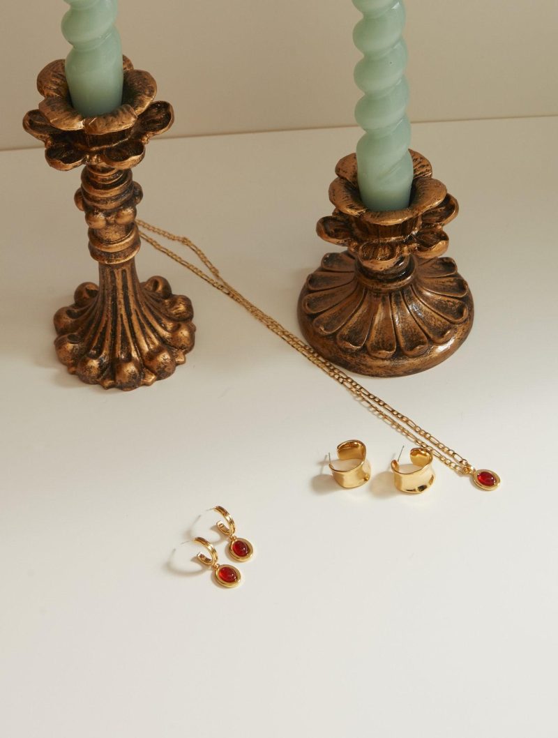 Devon Earrings in Carnelian - 图片 4