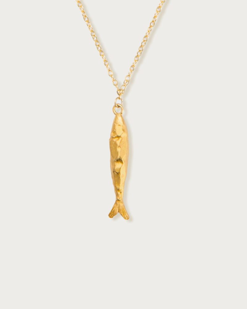 Fish Pendant Necklace | Gold & Silver Anchovy Charm Jewelry - 图片 5