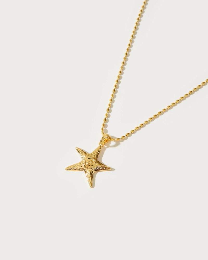 Gold Starfish Necklace | Elegant Beach-Inspired Statement Piece - 图片 3