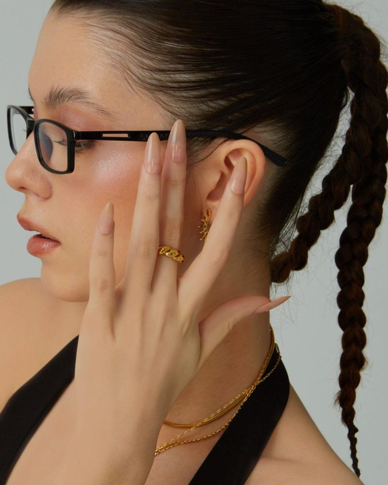 Gold Twisted Ring | Elegant Statement Piece - 图片 3