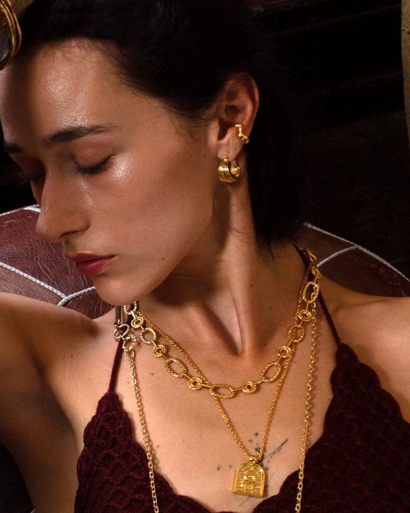 Gold Wave Ear Cuff - 图片 3
