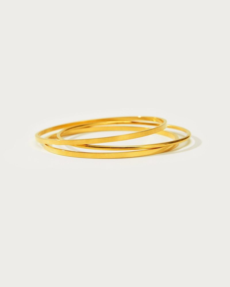 Golden Class Bangles | Waterproof Stainless Steel Bracelet Set