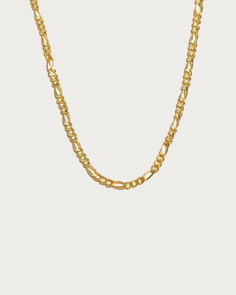 Hailey Figaro Chain Necklace | Gold Plated Sterling Silver