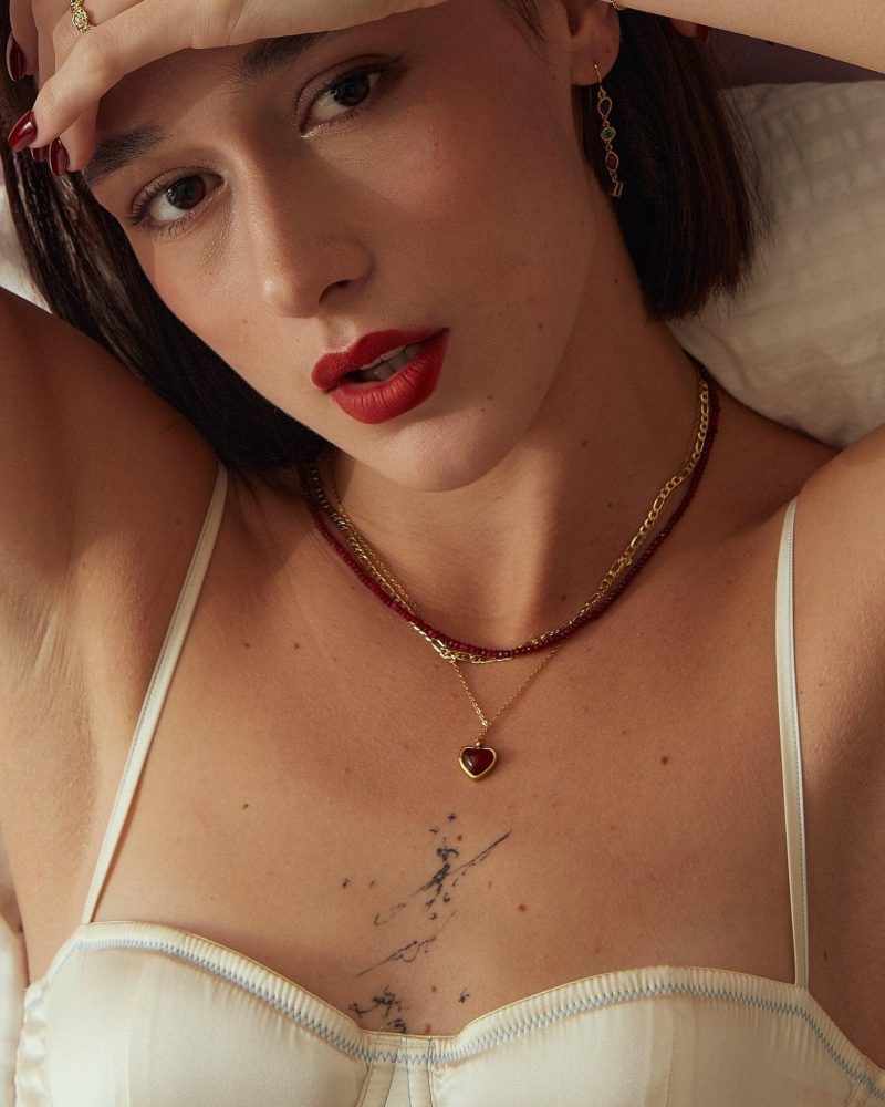 Hailey Figaro Chain Necklace | Gold Plated Sterling Silver - 图片 3