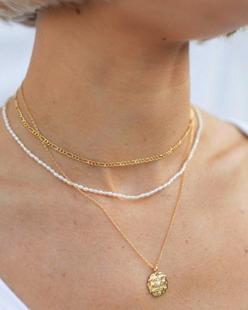 Hailey Figaro Chain Necklace | Gold Plated Sterling Silver - 图片 4