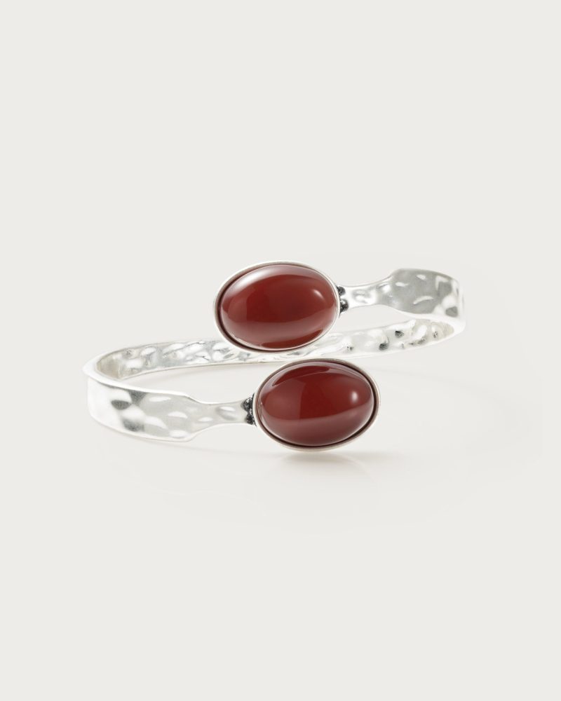 Honeymoon Bangle | Diana Avel x En Route Silver Carnelian Bangle