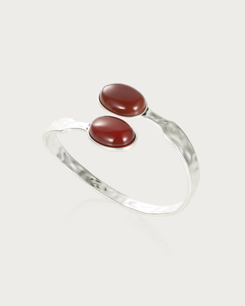 Honeymoon Bangle | Diana Avel x En Route Silver Carnelian Bangle - 图片 3