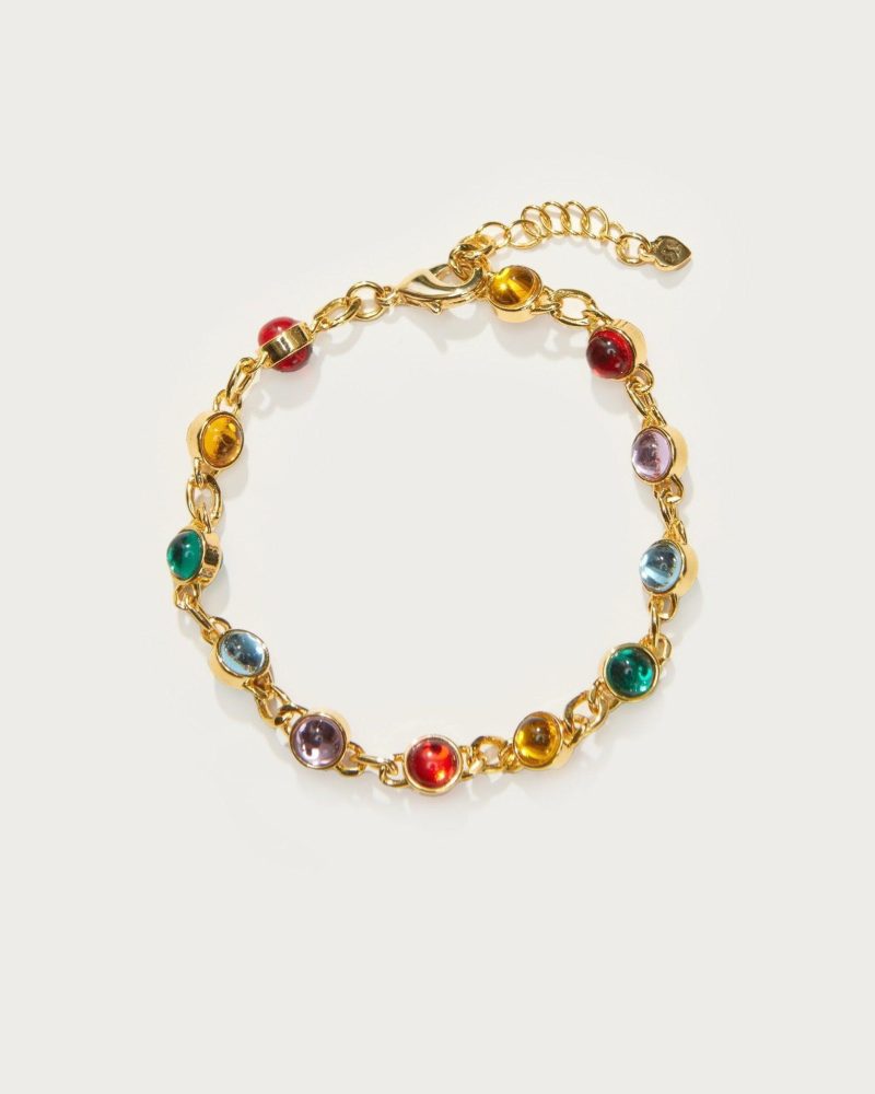Infinity Beaded Bracelet | 18K Gold Plated with Resin Beads