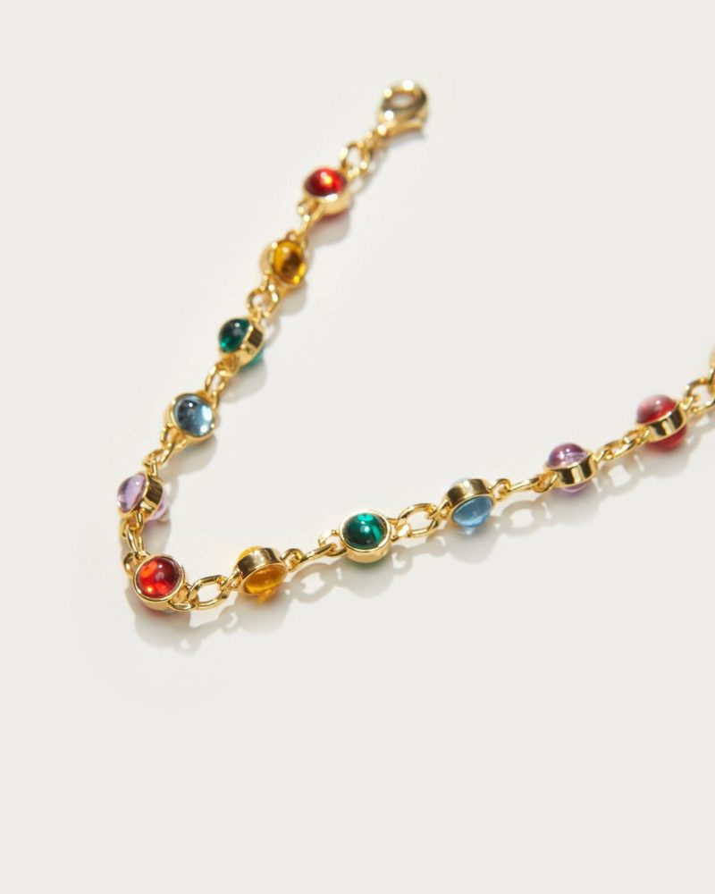 Infinity Beaded Bracelet | 18K Gold Plated with Resin Beads - 图片 3