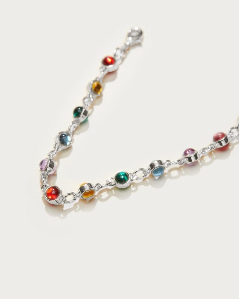 Infinity Beaded Bracelet | Rhodium Plated Silver & Gold Options - 图片 3