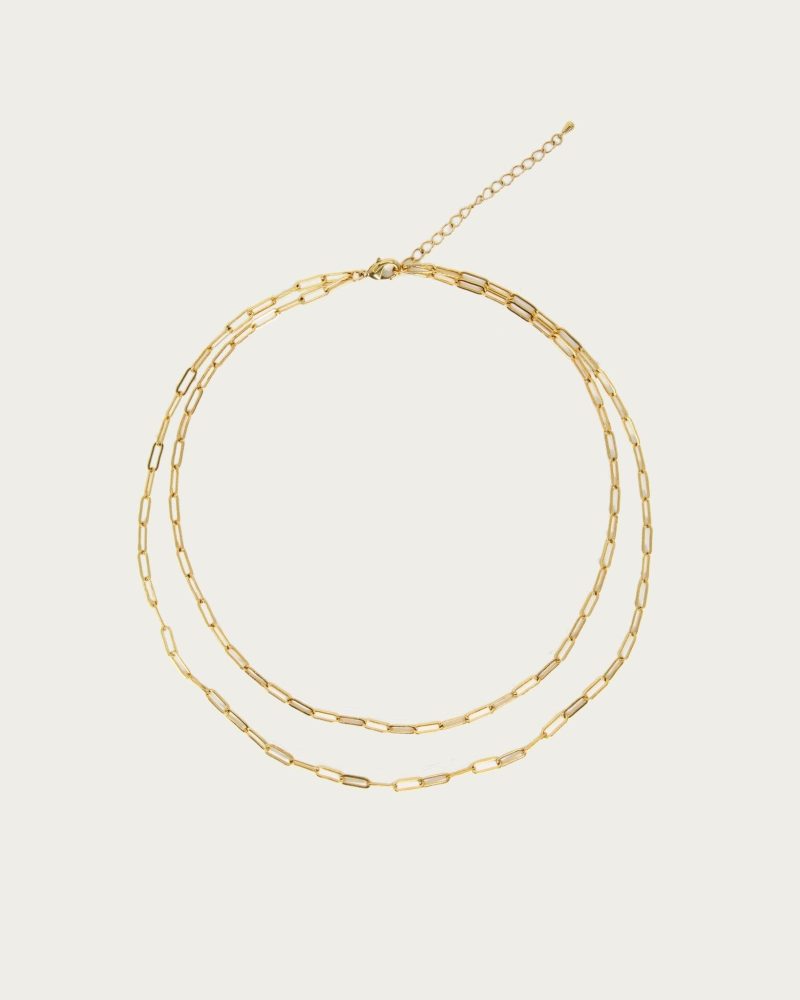 Layered Link Necklace | 18K Gold Plated Waterproof Stainless Steel