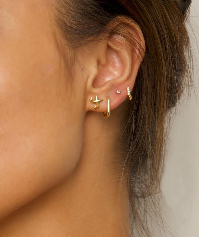 Katie Link Earrings | Waterproof 18K Gold/Platinum Plated Stainless Steel - 图片 2