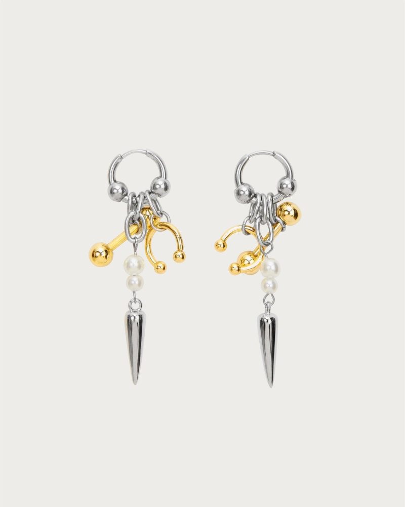 Midnight Muse Statement Pearl & Spike Earrings