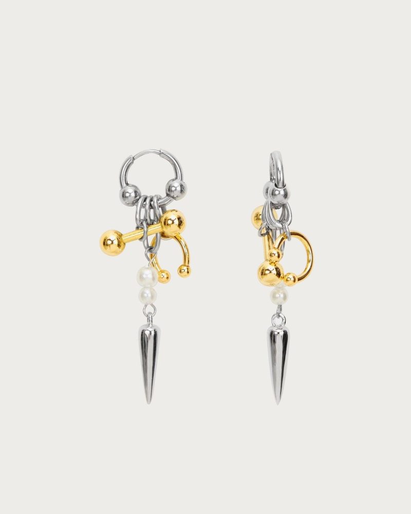 Midnight Muse Statement Pearl & Spike Earrings - 图片 4