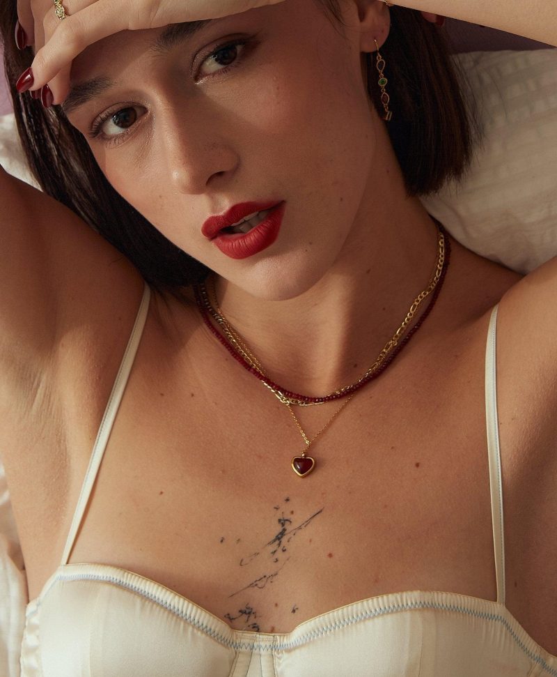 Mini Carnelian Beaded Necklace - 图片 4