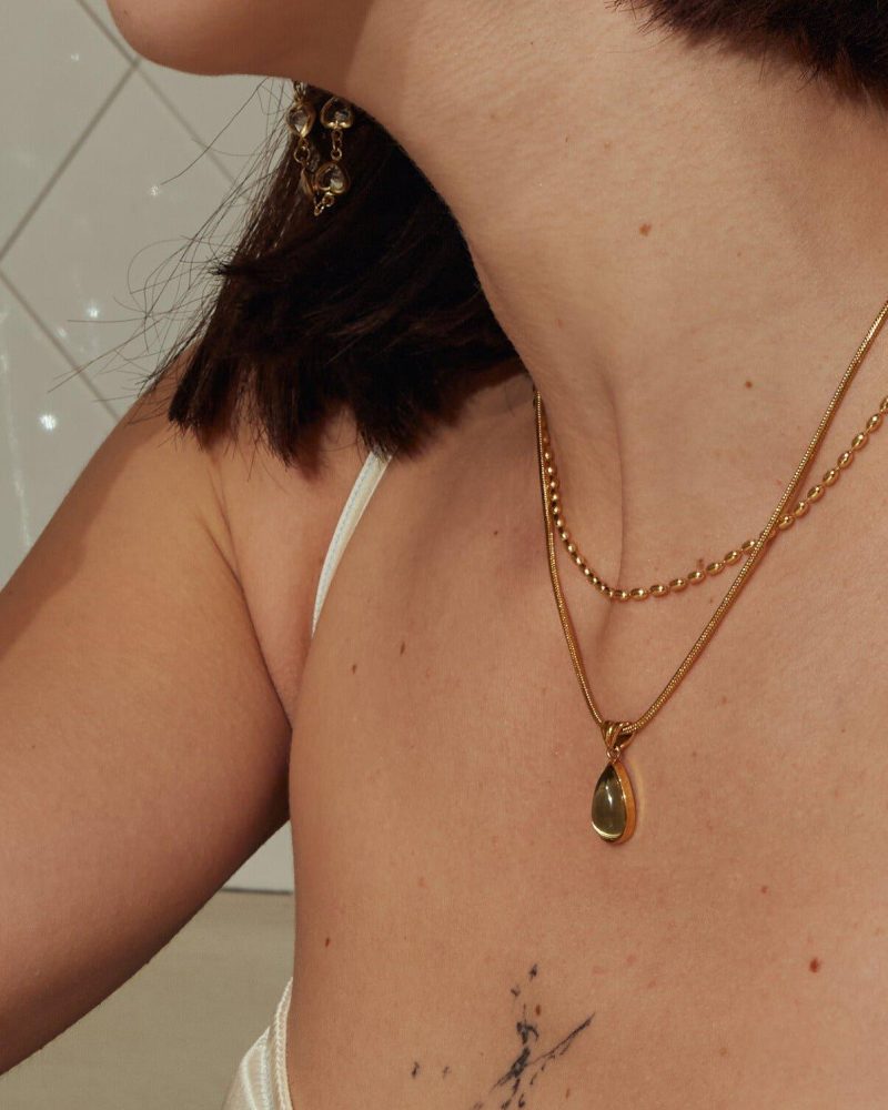 Mini Metal Beads Necklace in Gold | Waterproof & Tarnish-Free - 图片 2