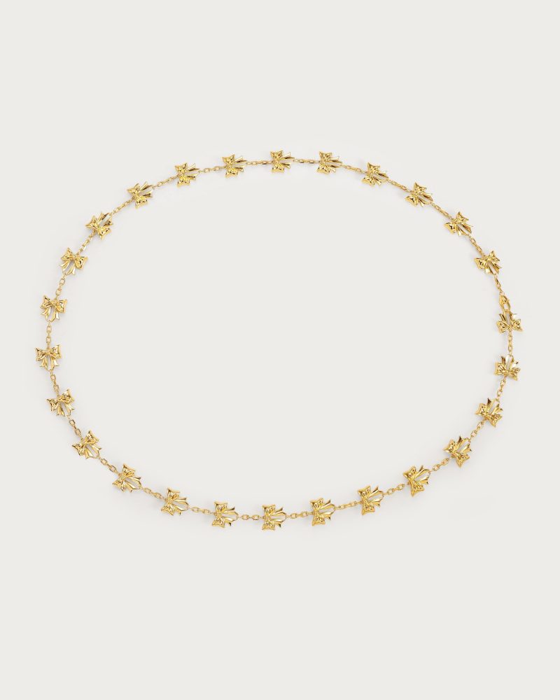 Bow Lariat Long Necklace in Gold - 图片 4