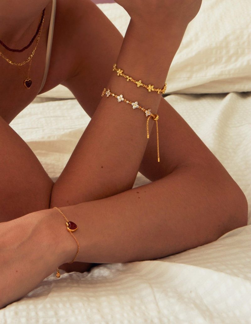 Sparkle Clover Bracelet - Gold - 图片 2