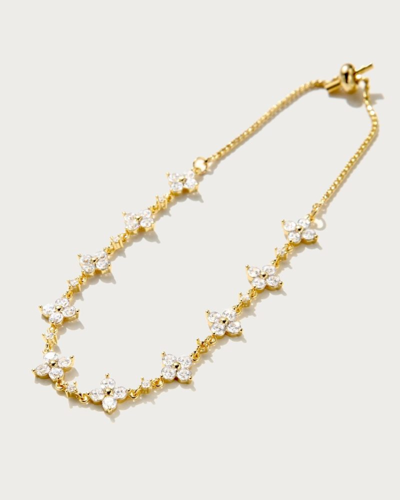 Sparkle Clover Bracelet - Gold - 图片 4