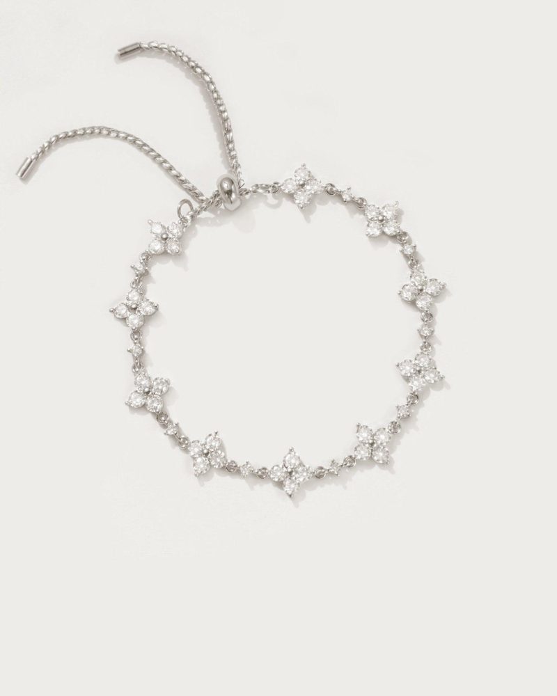 Sparkle Clover Bracelet - Silver