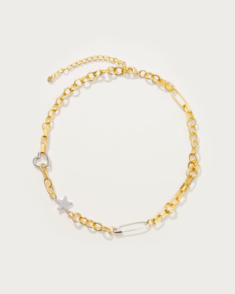 Celestial Star Chain Necklace | Gold & Palladium Plated