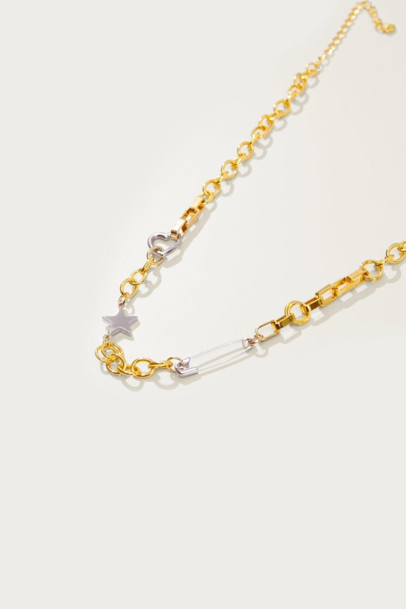 Celestial Star Chain Necklace | Gold & Palladium Plated - 图片 3