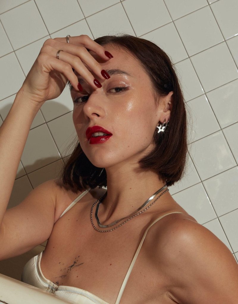 Waterproof Silver Star Hoop Earrings | Stainless Steel - 图片 4