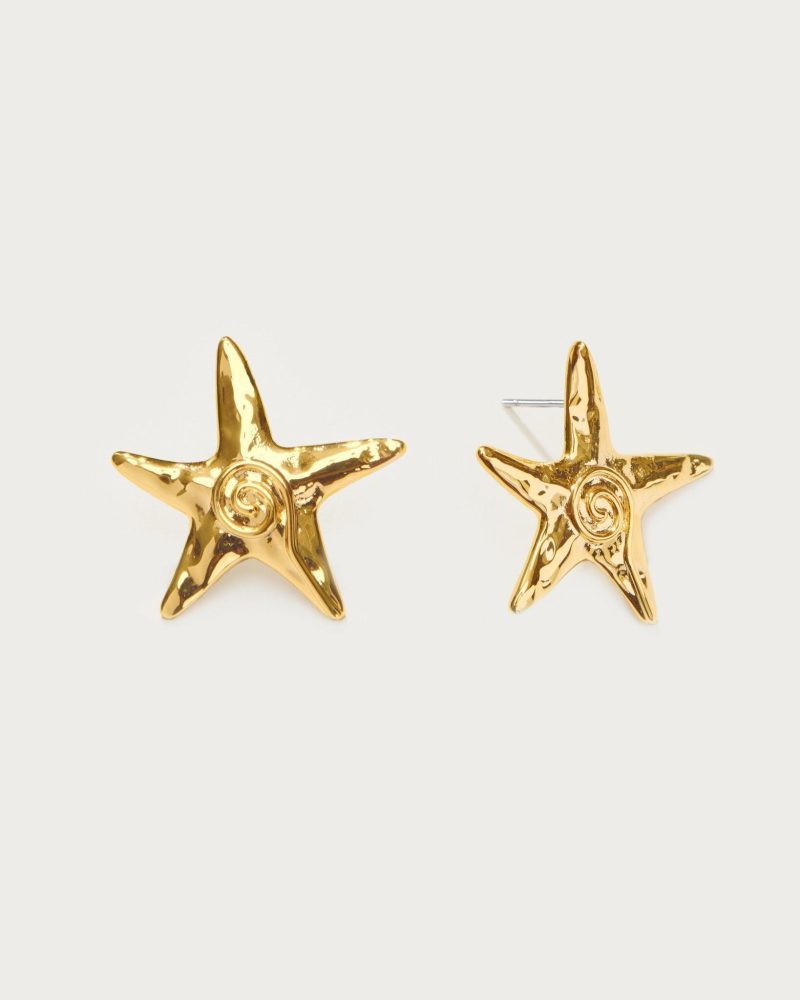 Chic Starfish Stud Earrings | 18k Gold Plated & Silver Options