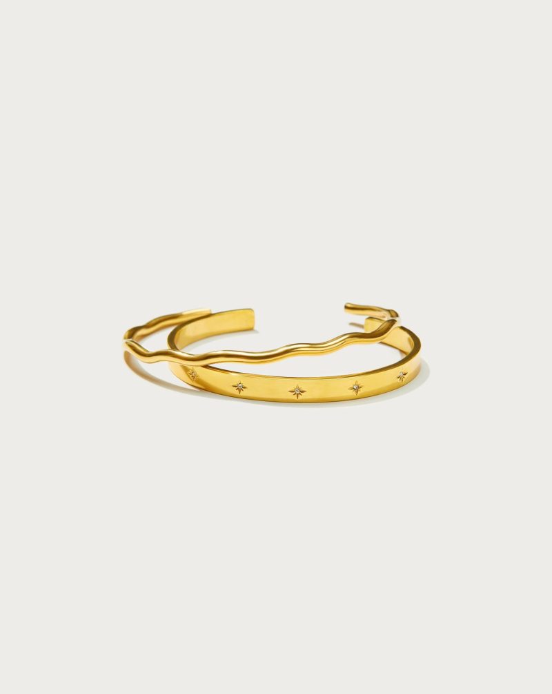 Sunset Bangle Set | Waterproof Stainless Steel Bracelets for Effortless Style