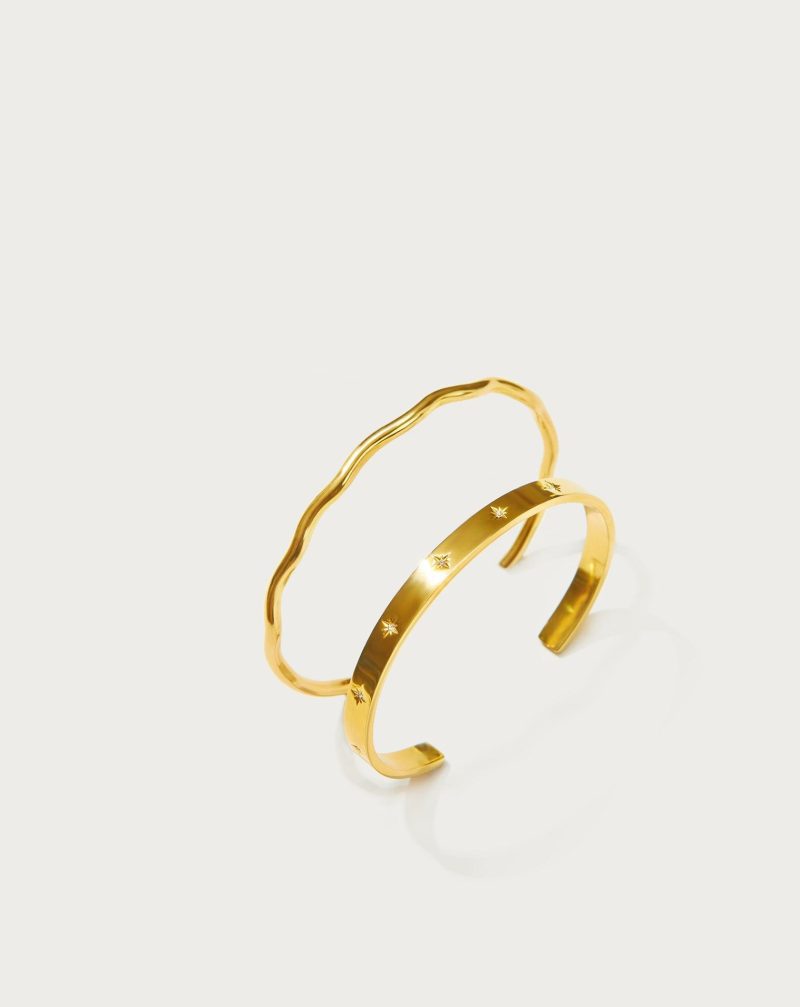 Sunset Bangle Set | Waterproof Stainless Steel Bracelets for Effortless Style - 图片 3