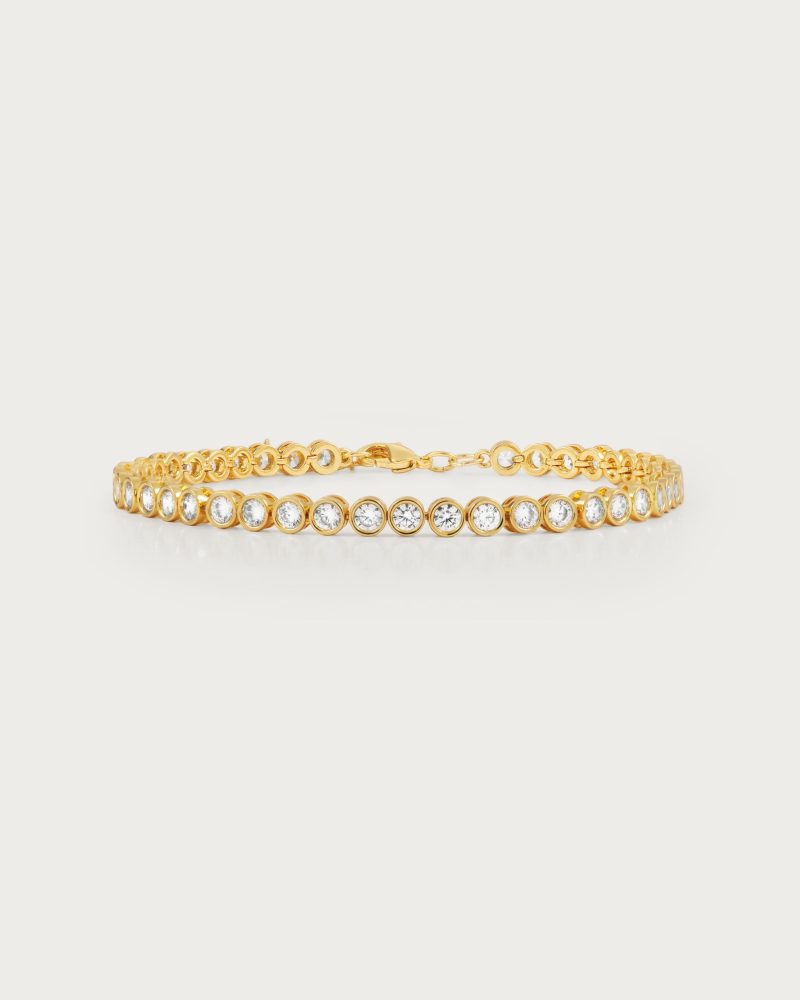 Classic Tennis Bracelet | Gold & Silver Plated with CZ Stones - 图片 5
