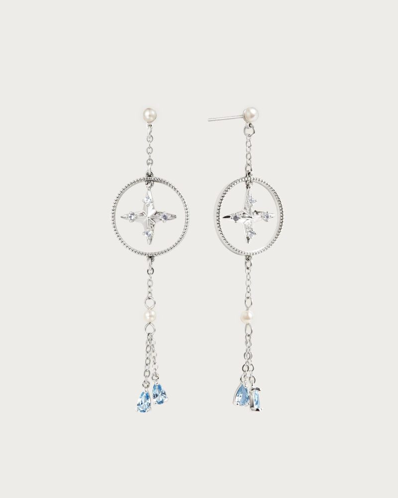 The Star Earrings in Silver