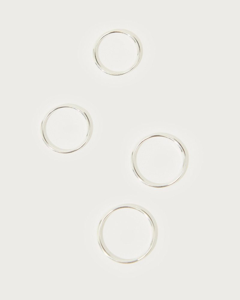 Thin Stacker Ring in Silver - 图片 3