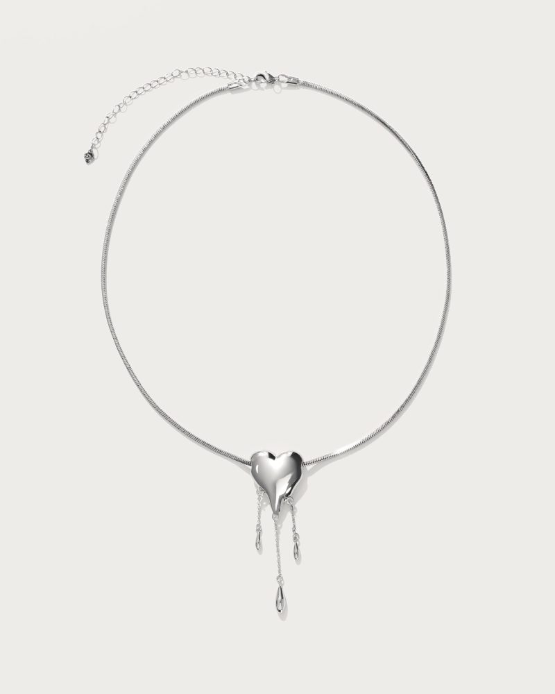 Venom's Golden Drip Heart Necklace - Y2K Style - 图片 5