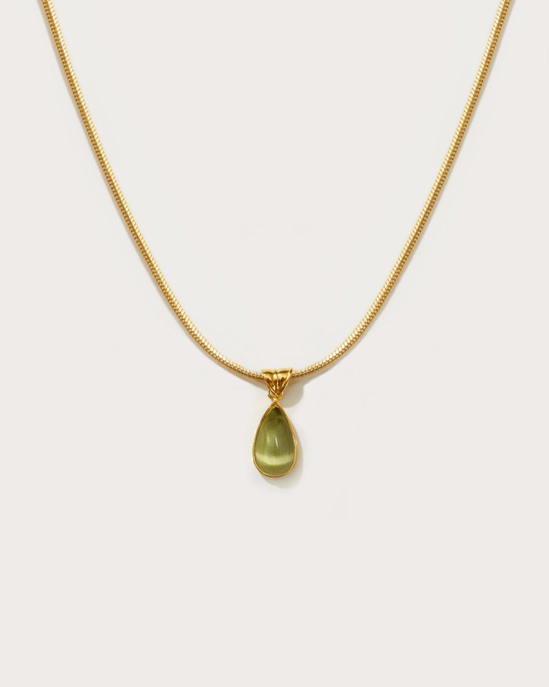 Waterdrop Necklace - Waterproof Stainless Steel with Resin Pendant