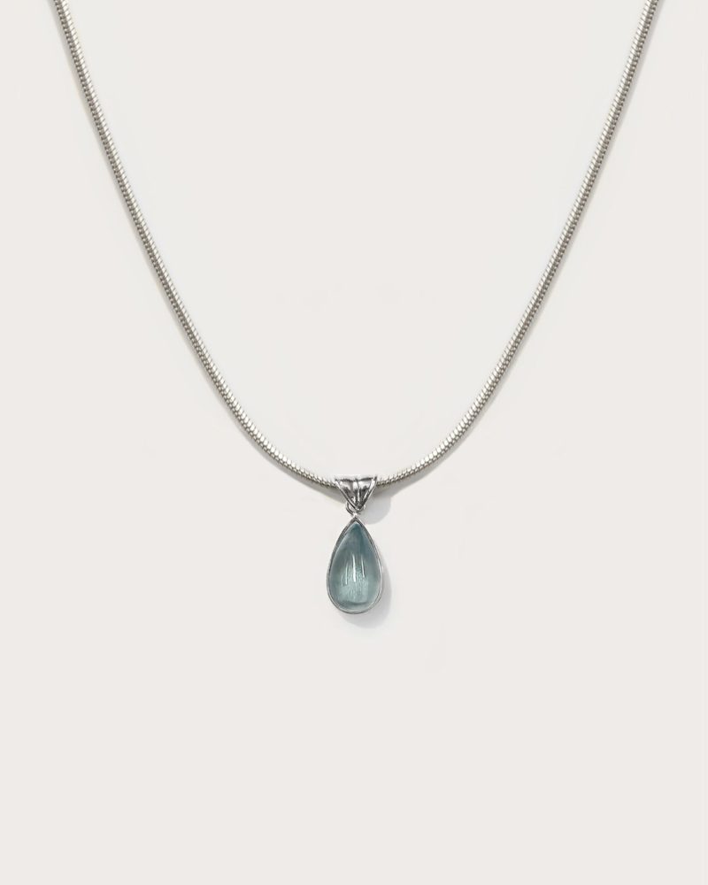 Waterdrop Necklace in Marine Blue - Waterproof & Tarnish-Free