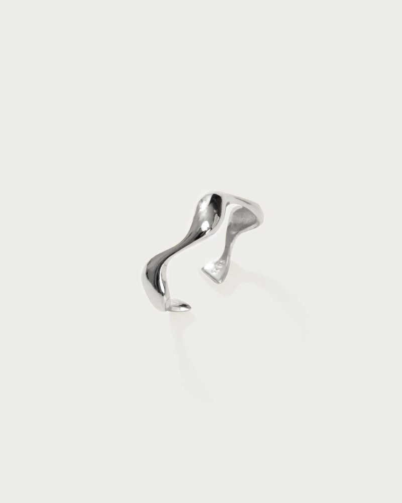 Silver Wave Ear Cuff - No Piercing Needed