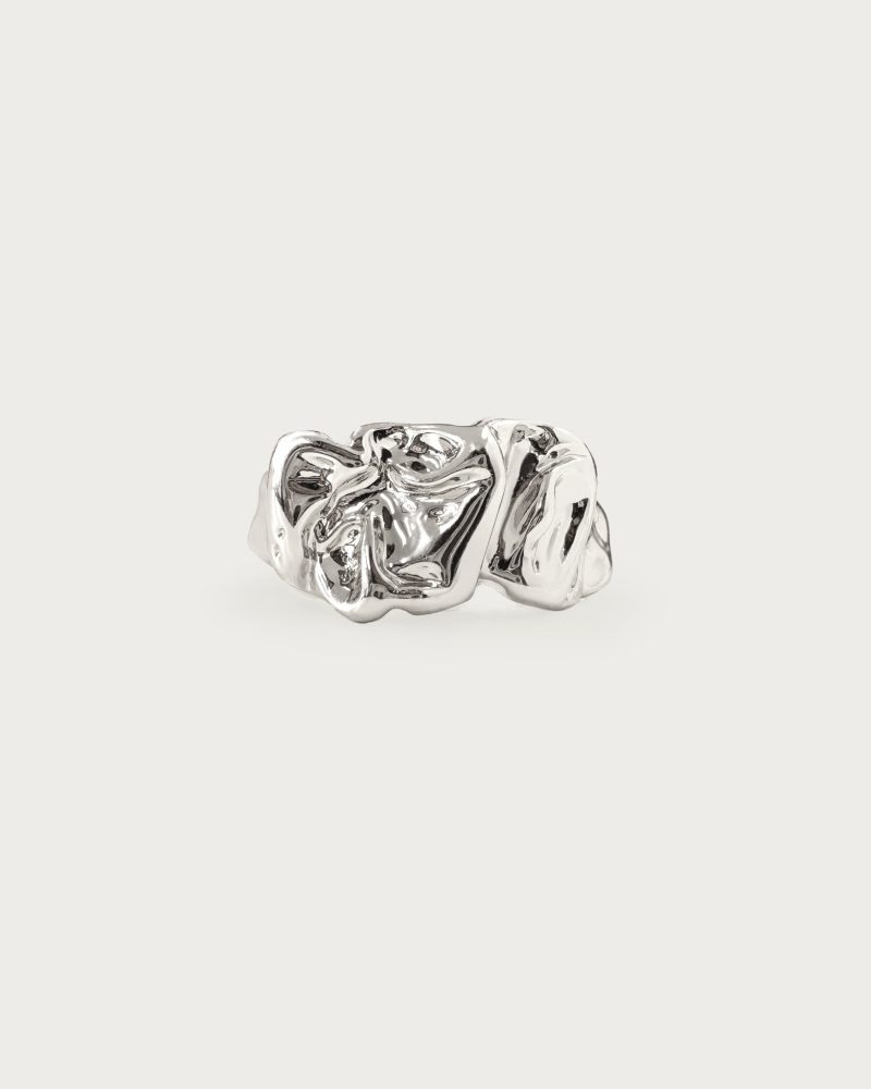 Textured Molten Ring in Gold - 图片 4